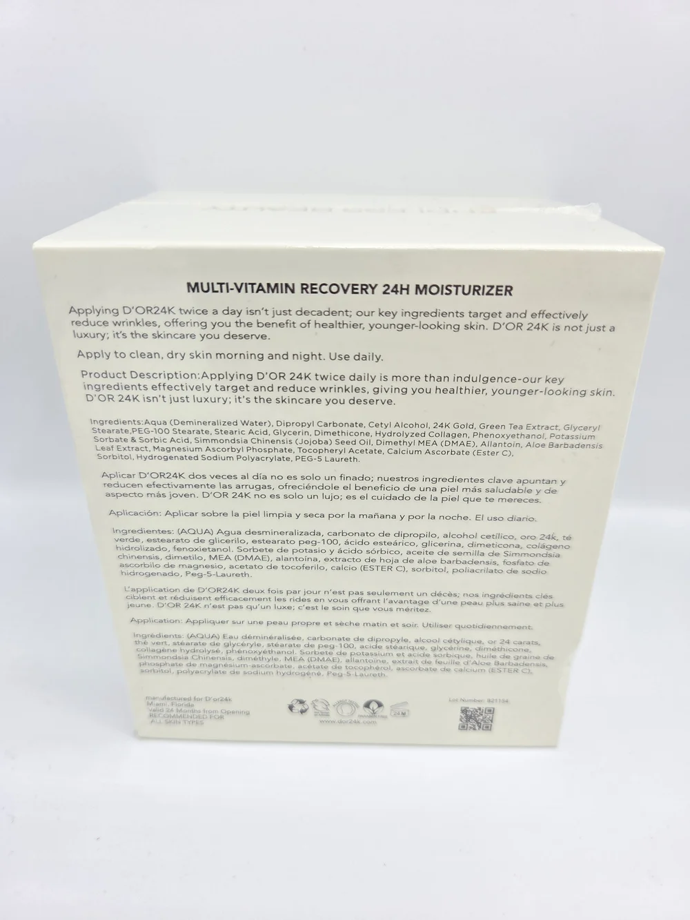 D'OR24K Prestige Multi-Vitamin Recovery 24H Moisturizer